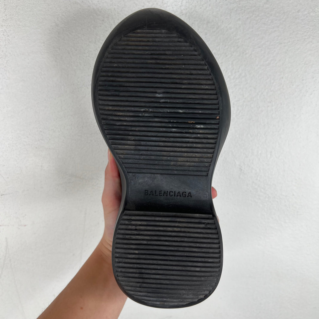Balenciaga Black Rubber Technoclog Mules