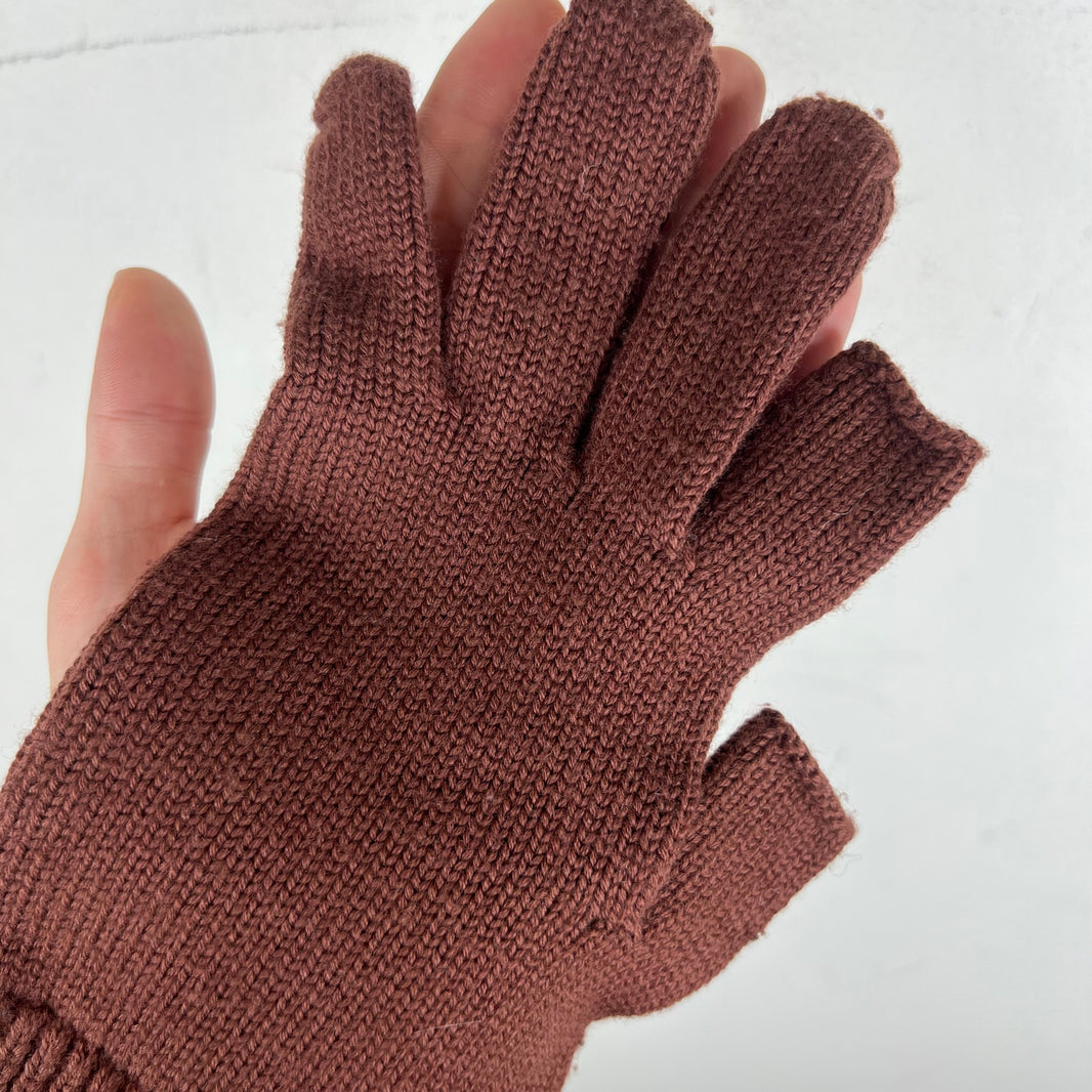 Rick Owens Touchscreen Wool Knit Gloves