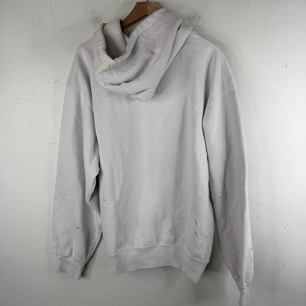 Supreme MM6 White Box Logo Zip-Up Hoodie