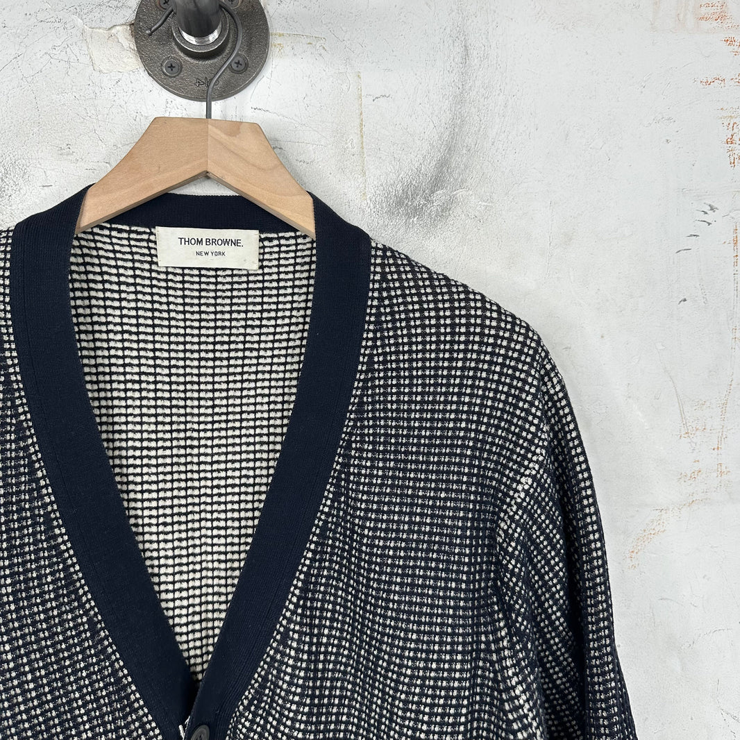 Thom Browne Navy S/S Cardigan