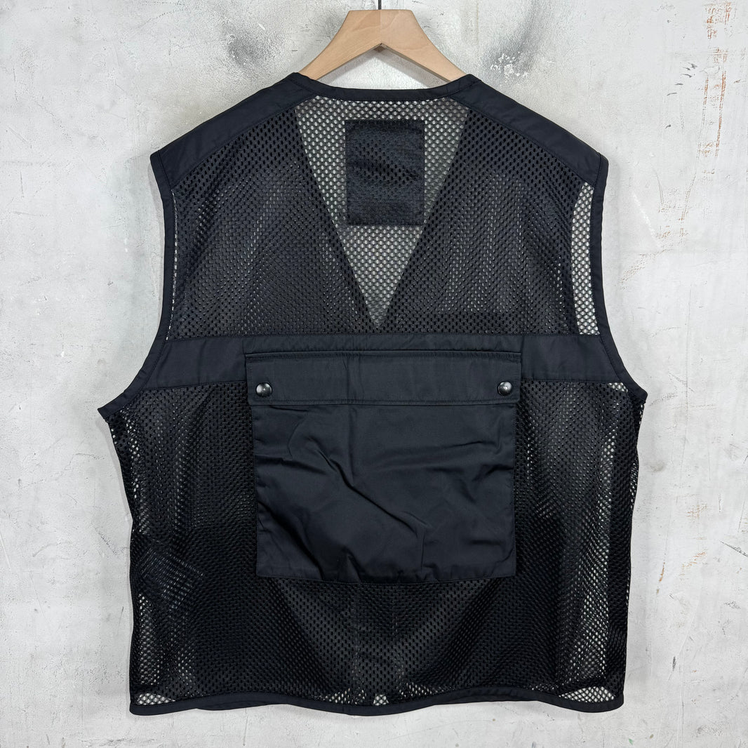 Prada Mesh Plaqued Utility Vest