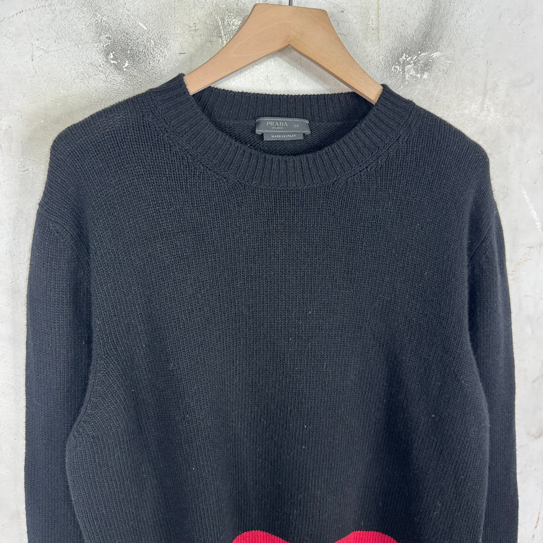 Prada 22' Raf Striped Wool Sweater