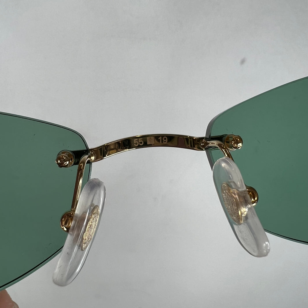 Cartier CT0675S Gold Finish Metal Frame Sunglasses