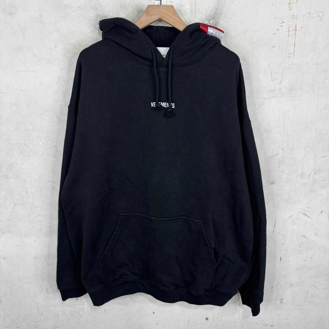 Vetements Logo Hood Label Hoodie