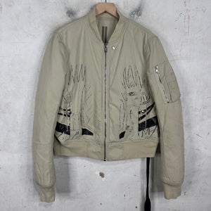 DRKSHDW Beige Illustrated Bomber