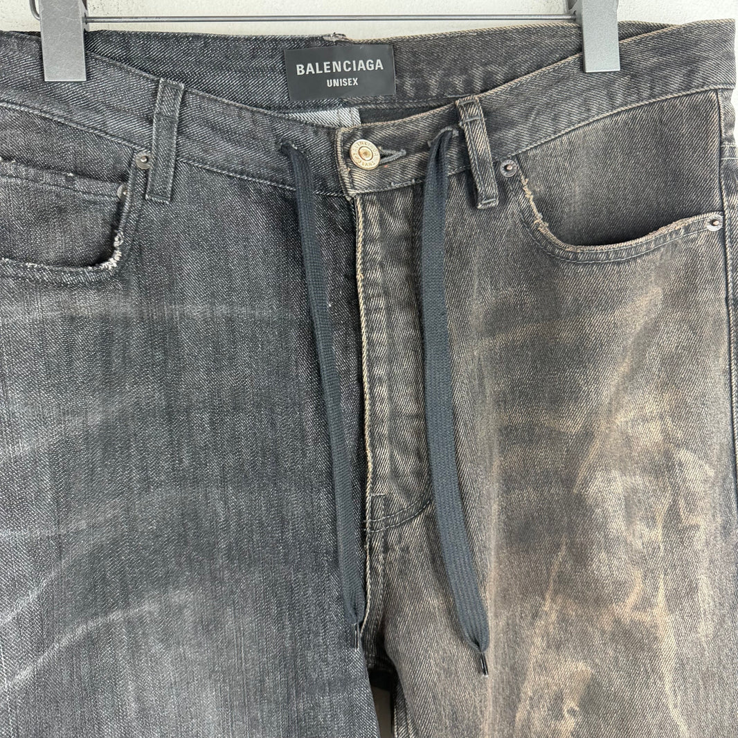 Balenciaga Black/Gray 50/50 Jeans