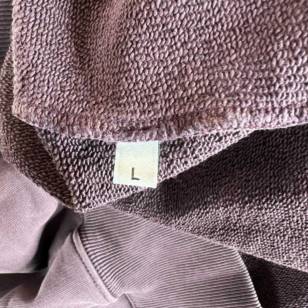 Balenciaga Wardrobe Purple Washed Small Logo Crewneck