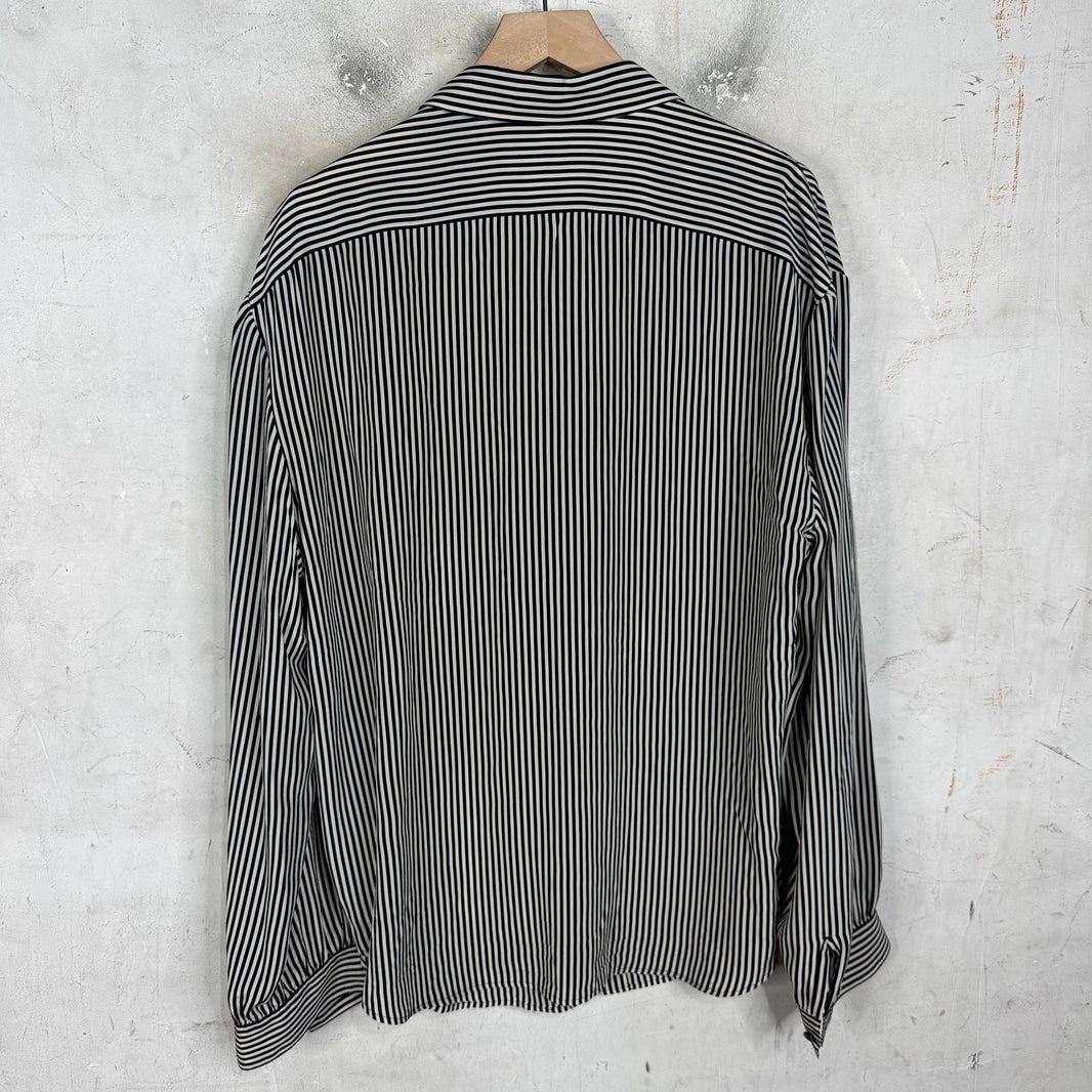 Saint Laurent Silk Pinstriped Shirt