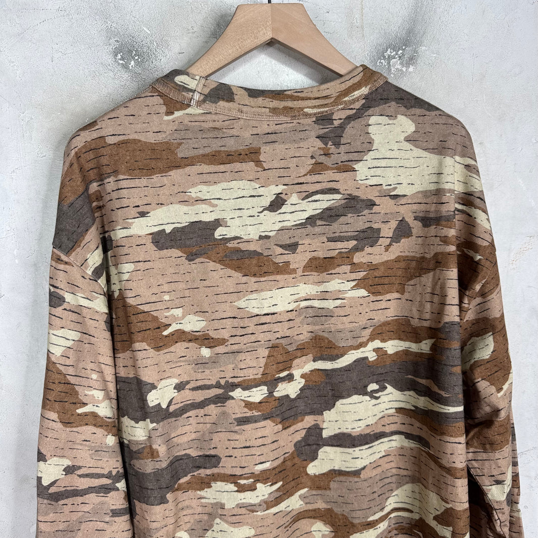 Acne Studios Camo Rhinestone Logo L/S T-Shirt