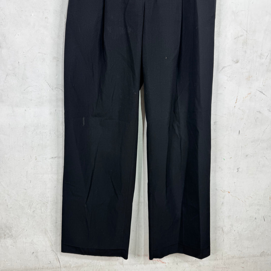 Dries Van Noten Black Wool Blend Trousers