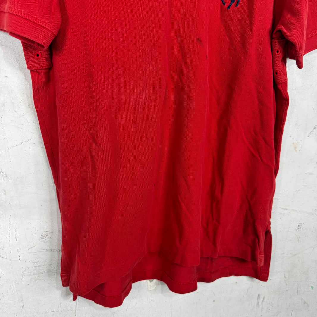 Ralph Lauren Faded Red/Navy White #3 Pony Polo