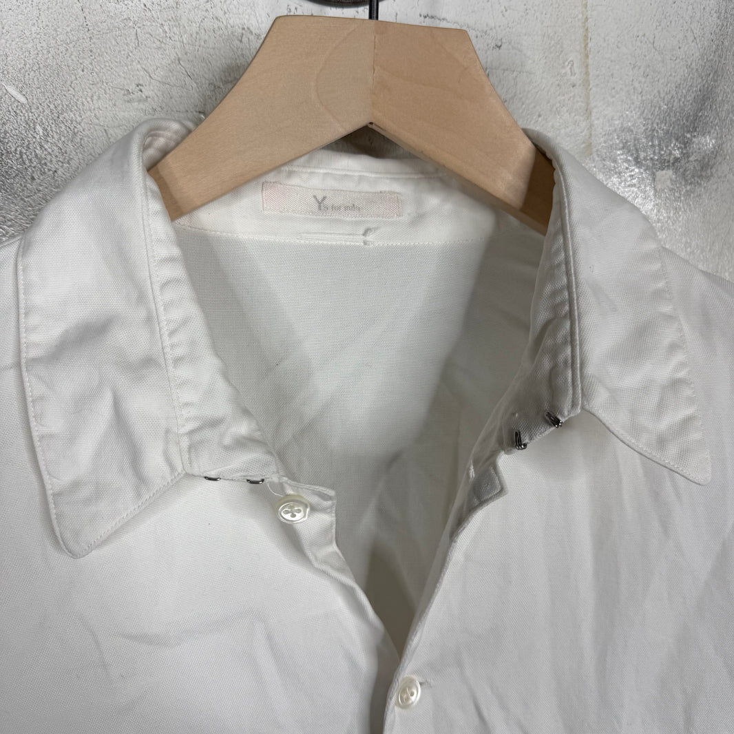 Ys For Men White Button Up Shirt