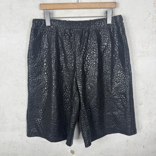 Comme Des Garçons Homme Black Cheetah Print Shorts
