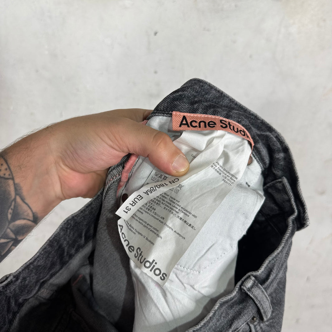 Acne Studios Charcoal Long Denim Shorts