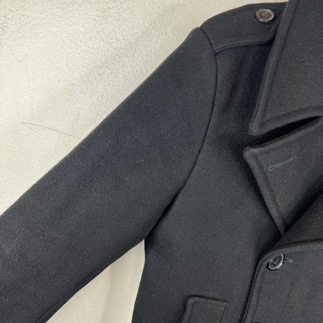 Saint Laurent Button Up Wool Coat