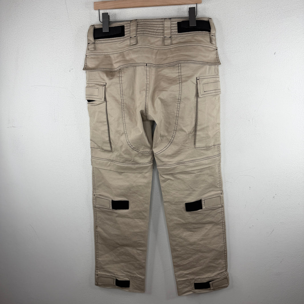 Alyx Beige Contrast Stitch Convertible Cargo Trousers