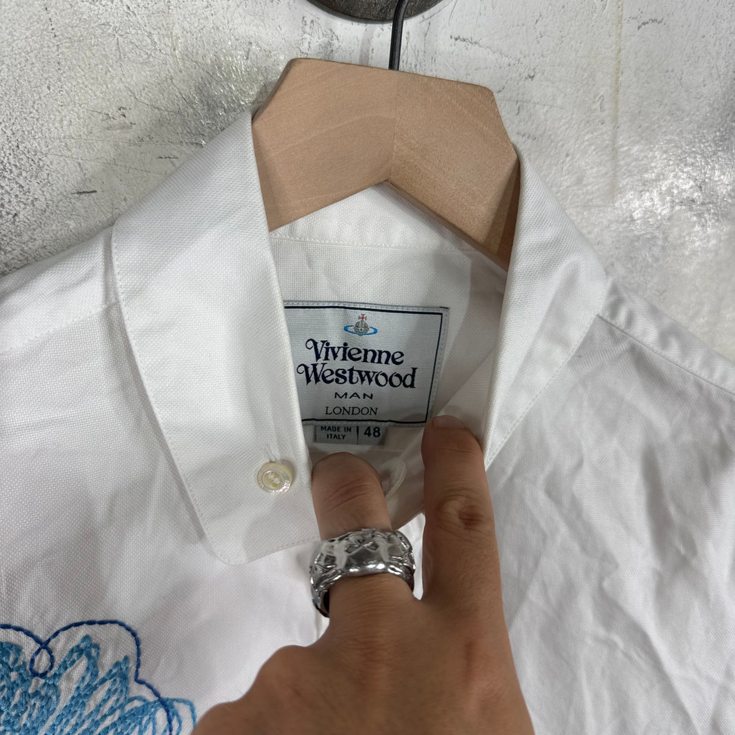 Vivienne Westwood Embroidered White Button Up