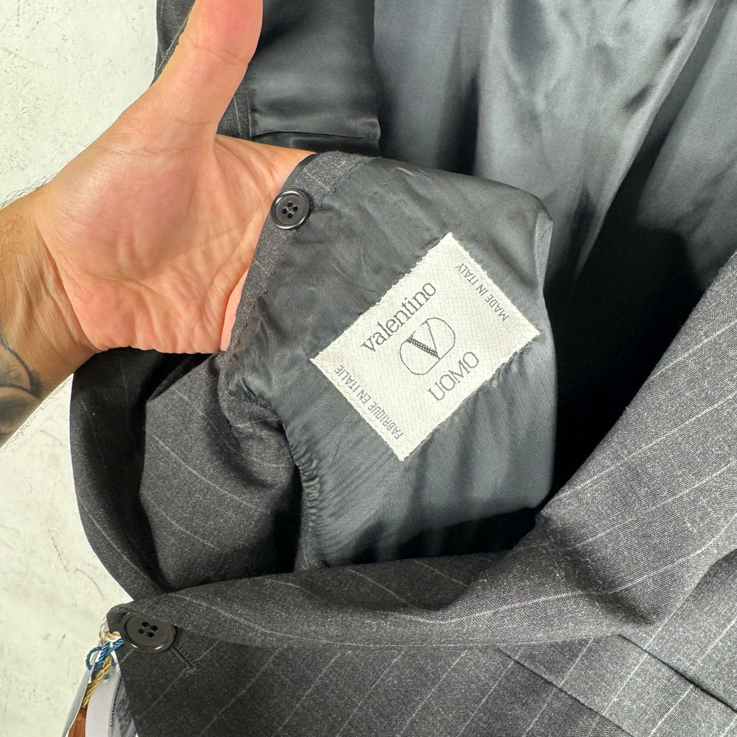 Valentino Grey Pinstripe Suit Set