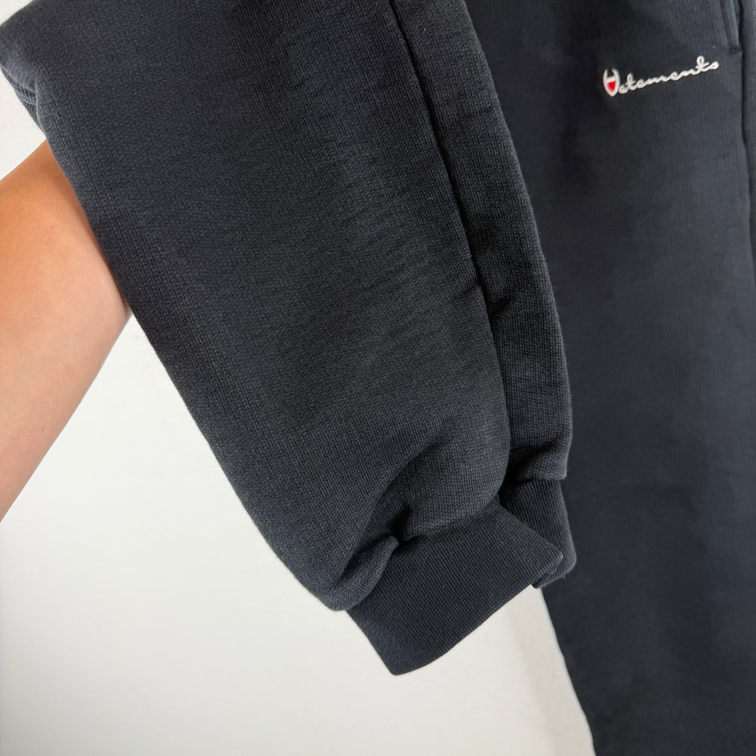 Vetements Champion Logo Black Sweatpants