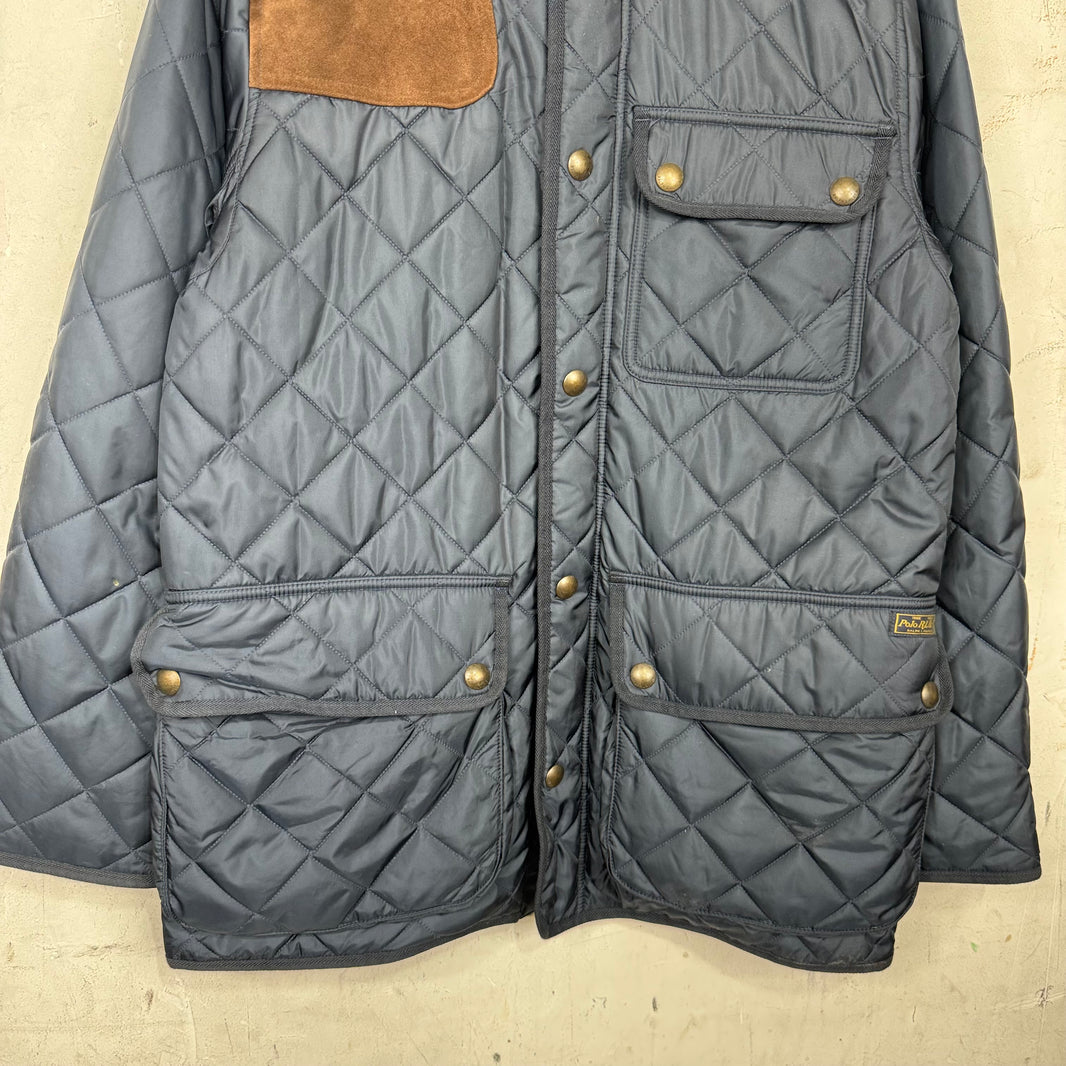 Ralph Lauren Navy Quilted Hunting Jacket