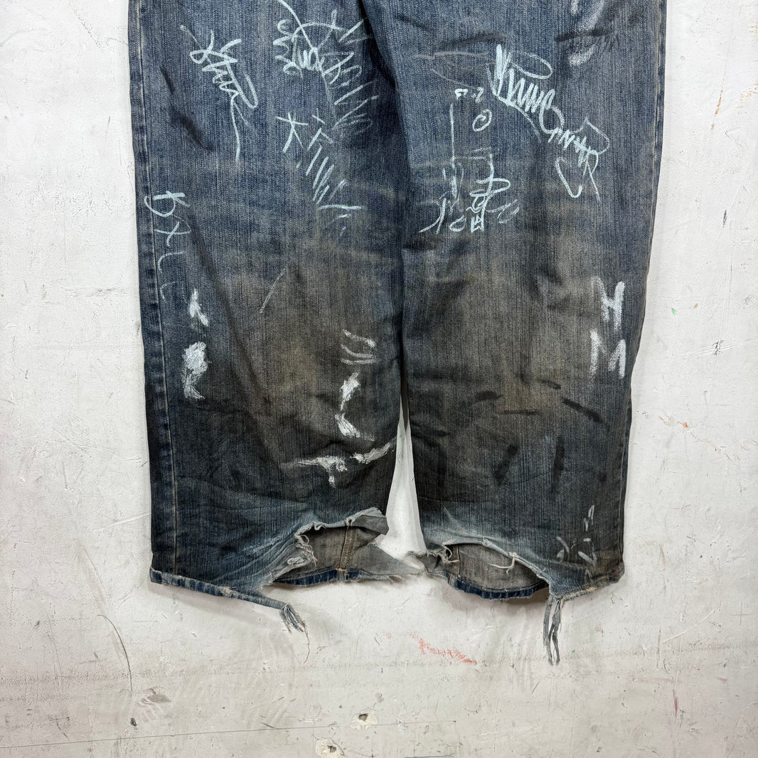 Balenciaga Graffiti Baggy Jeans