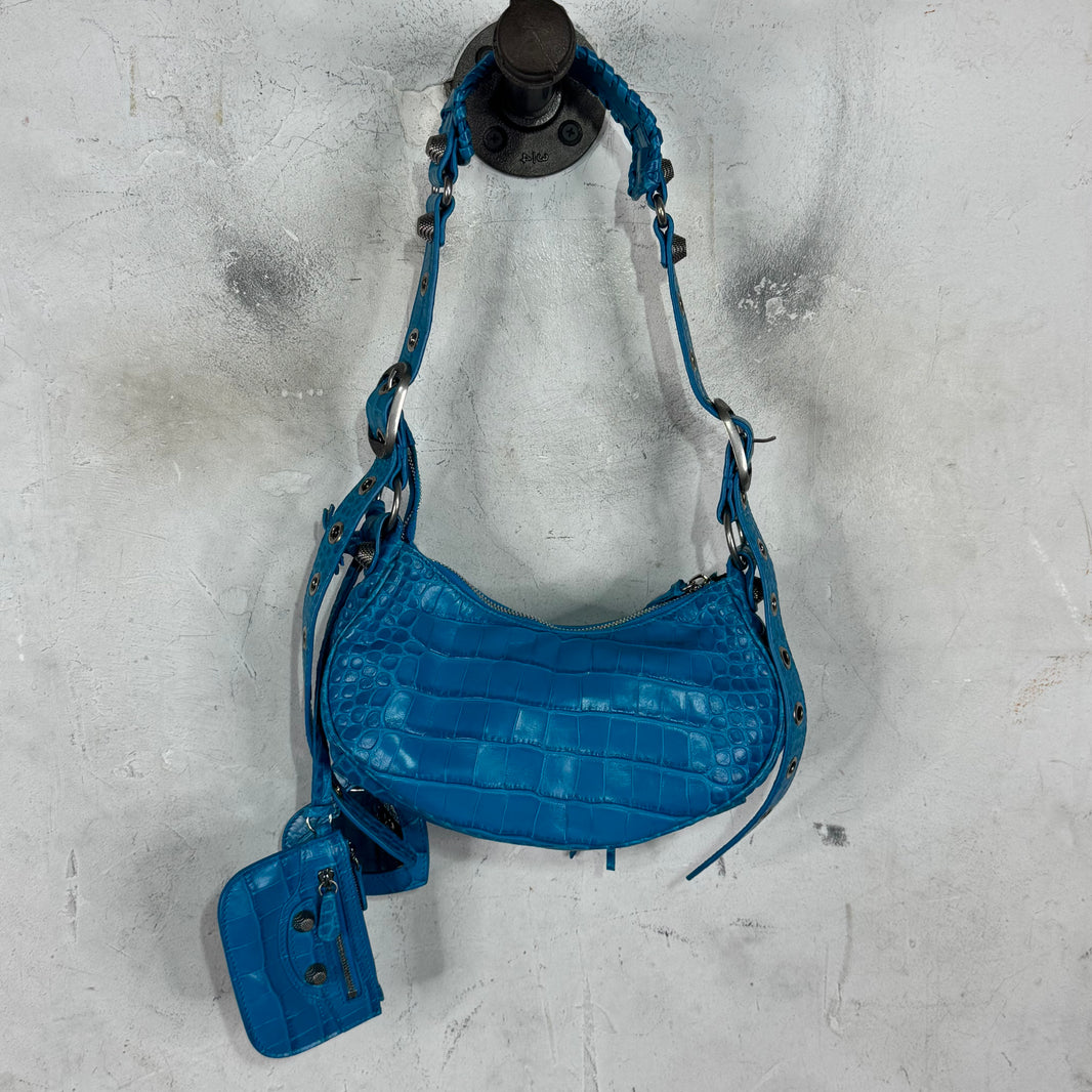 Balenciaga Embossed Croc Cagole Bag