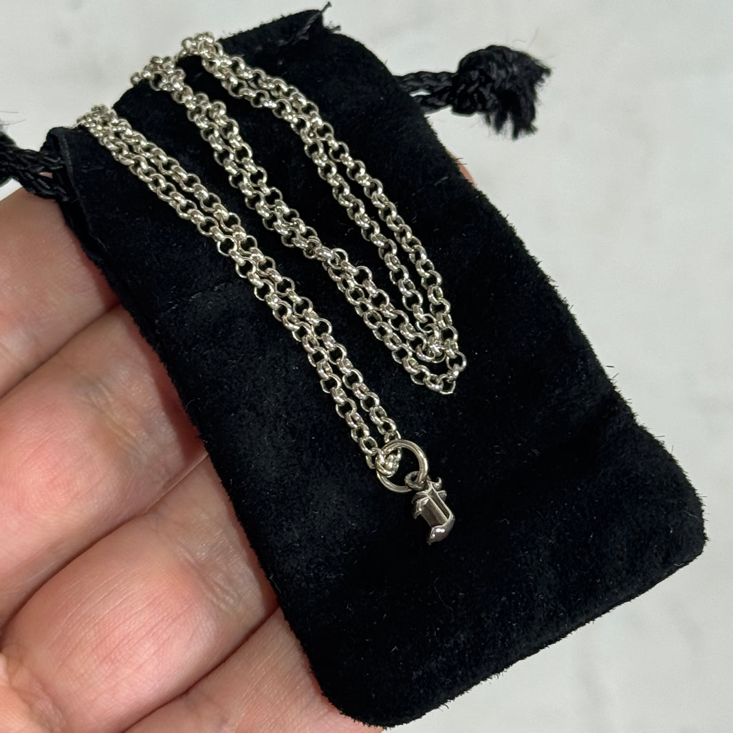 Chrome Hearts Roll Chain & Mini F Pendant