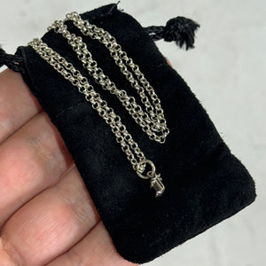 Chrome Hearts Roll Chain & Mini F Pendant