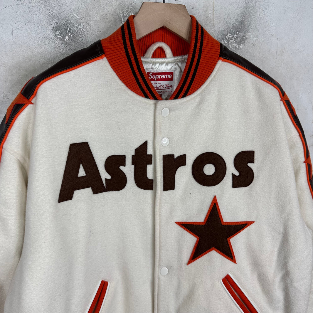 Supreme x Mitchell & Ness Astros Varsity Jacket