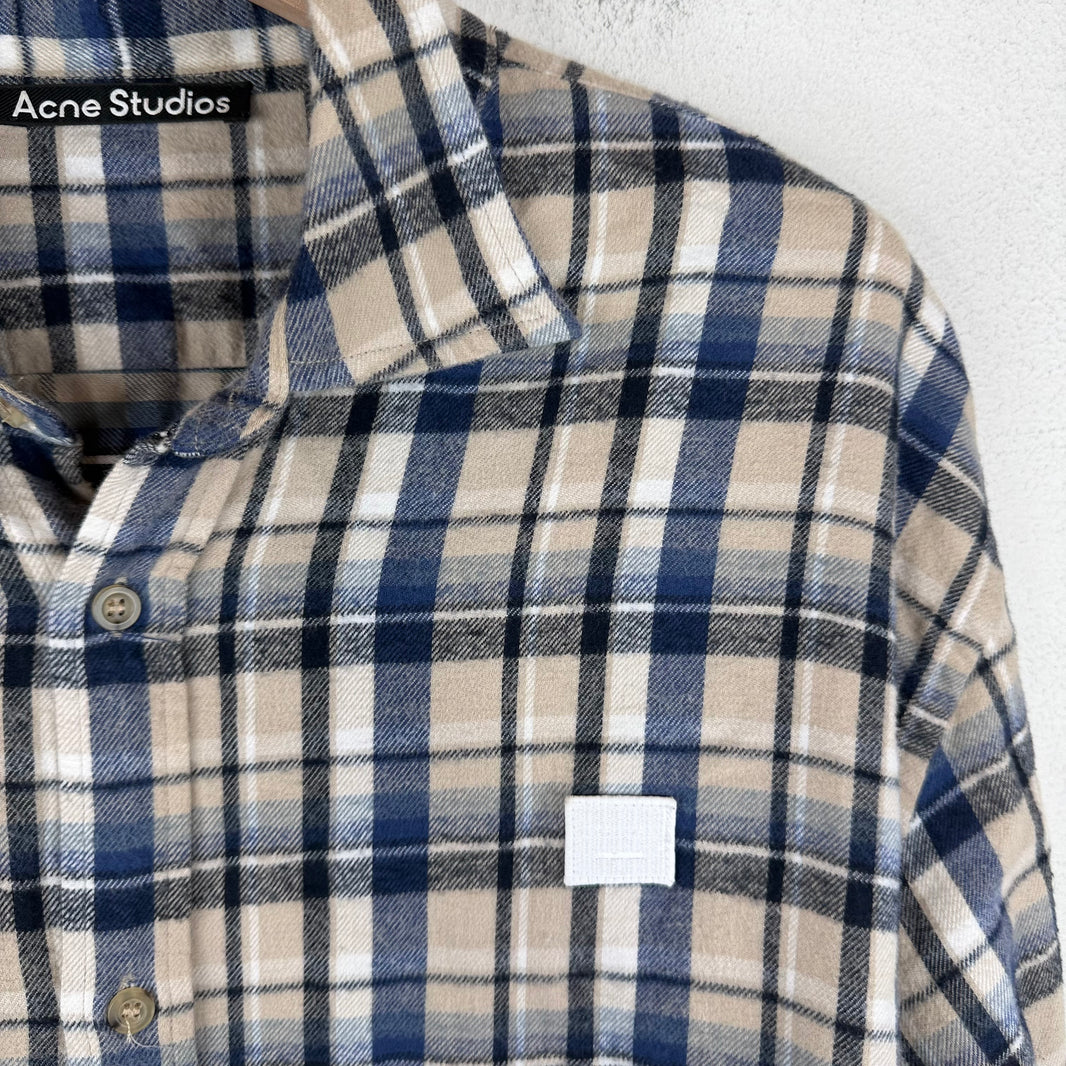 Acne Studios Blue/Cream Flannel Shirt