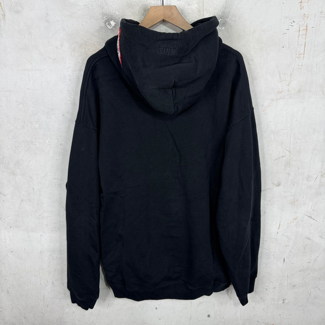 Vetements Logo Hood Label Hoodie