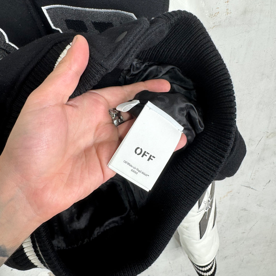 Off White Black/White Varsity Jacket