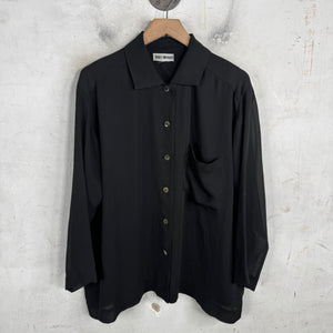 Issey Miyake Black Viscose L/S Shirt