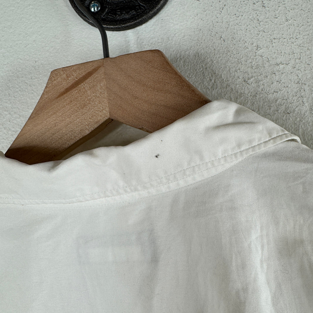 CDG White Sleeve Detail Button Up Shirt