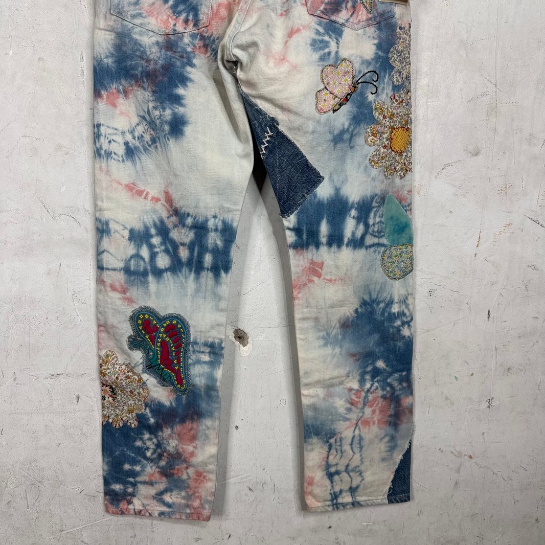 Kapital Tie Dye Patchwork Jeans