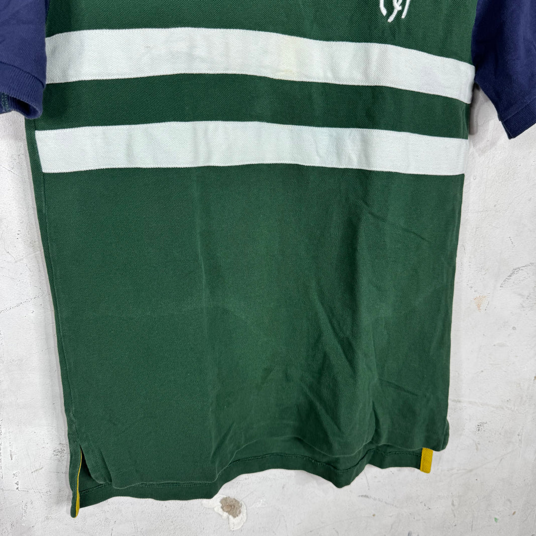 Ralph Lauren Green Double Striped Big Horse Polo