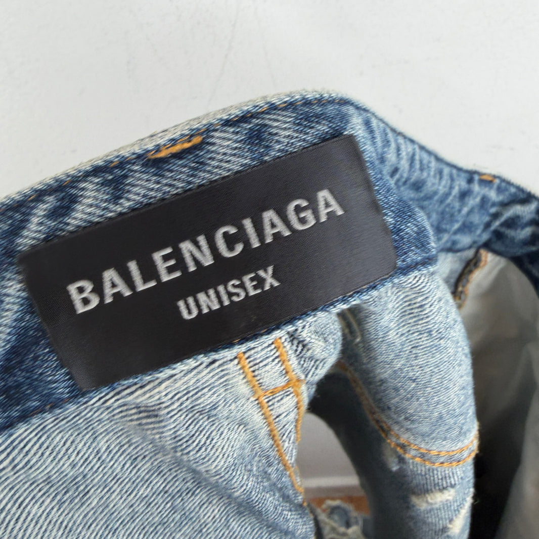 Balenciaga Mud Show Destroyed Jeans