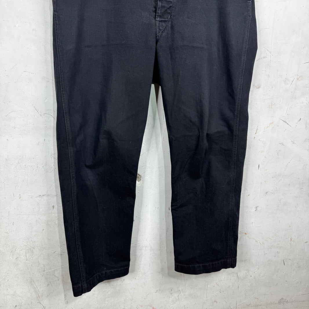 Lemaire Wide Leg Black Jeans