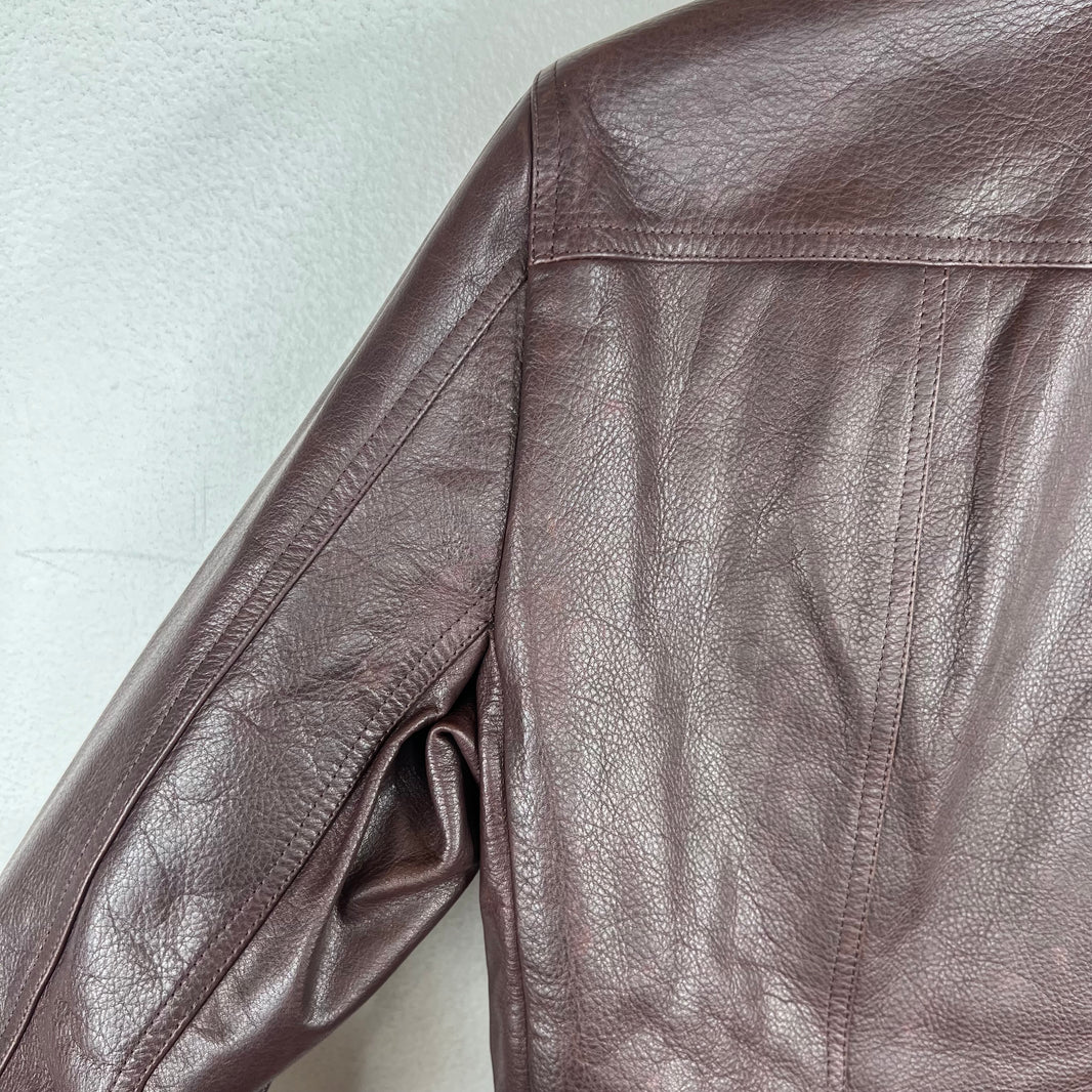Rick Owens Raisin Leather Molino Jacket