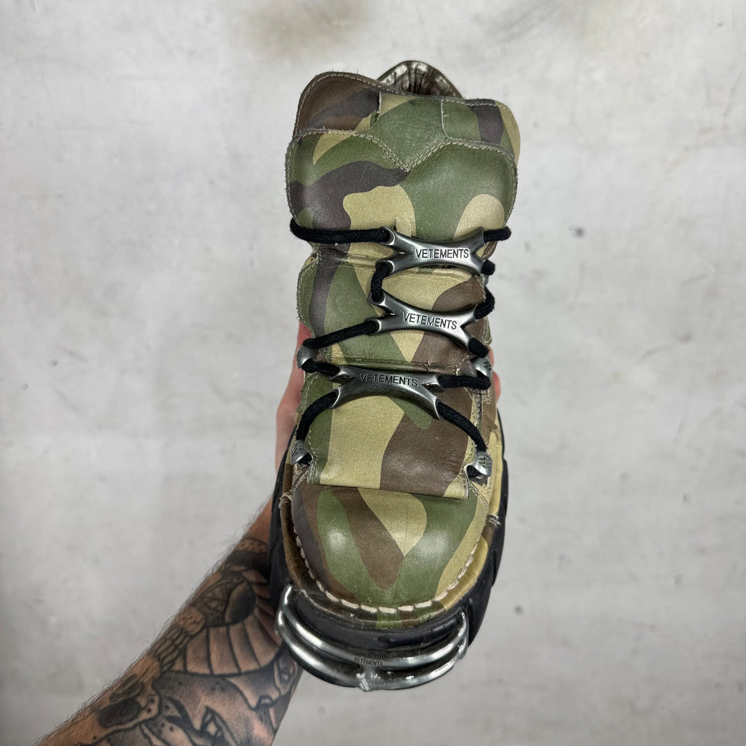 Vetements x New Rock Camo Platform Sneakers