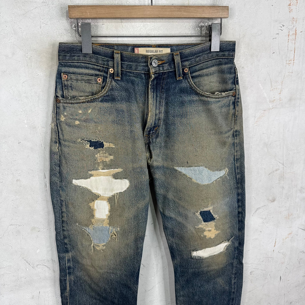 Vintage Levis 505 Distressed Repaired Jeans
