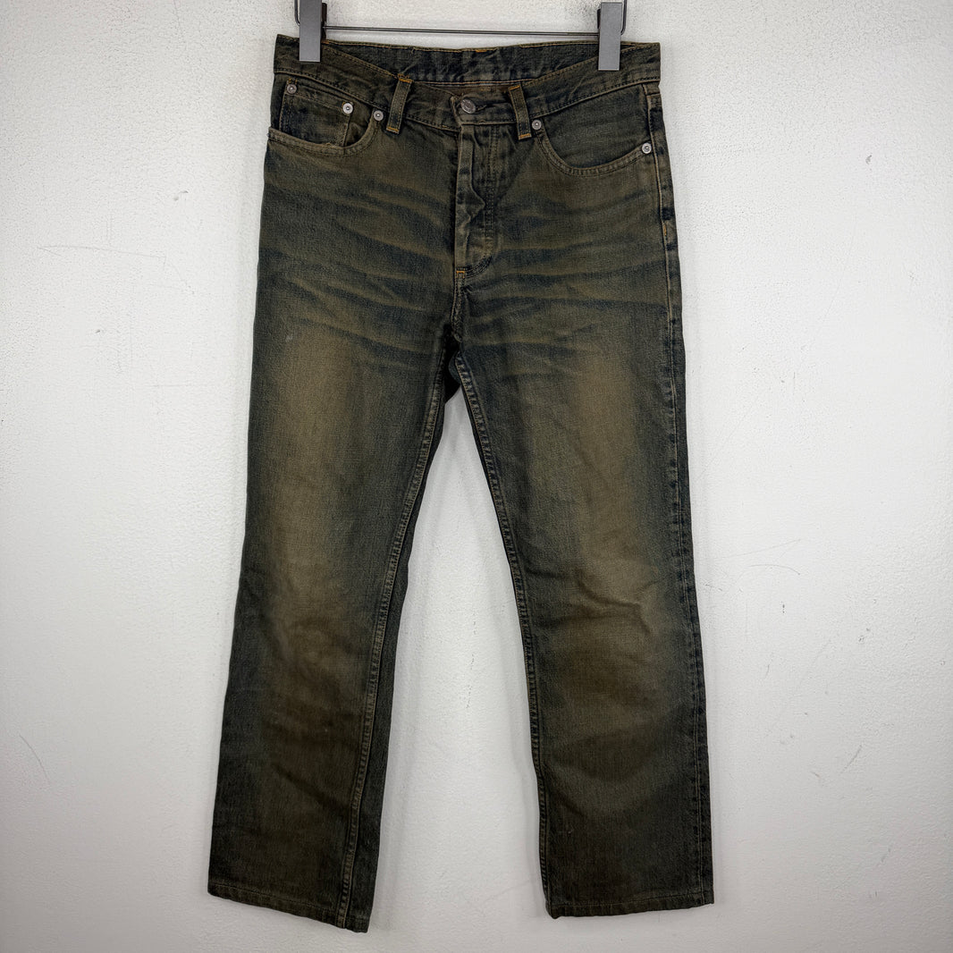 Helmut Lang Vintage Stained Wash Bootcut Jeans