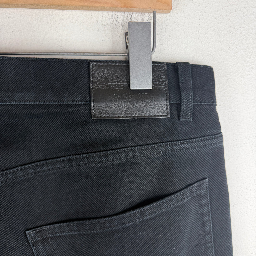 Balenciaga Garde Robe Black Flared Denim Jeans
