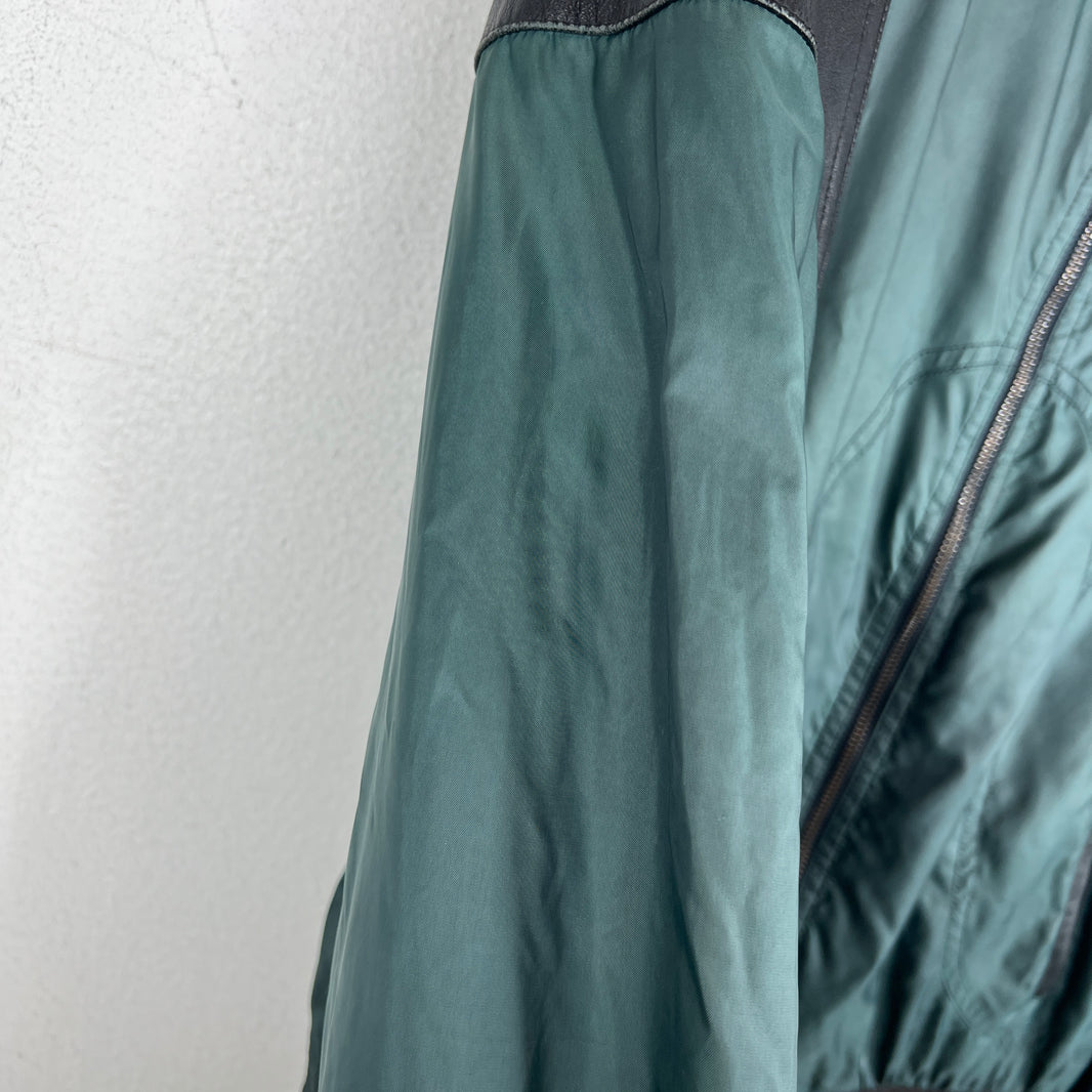 Margiela Nylon Leather Bomber Jacket