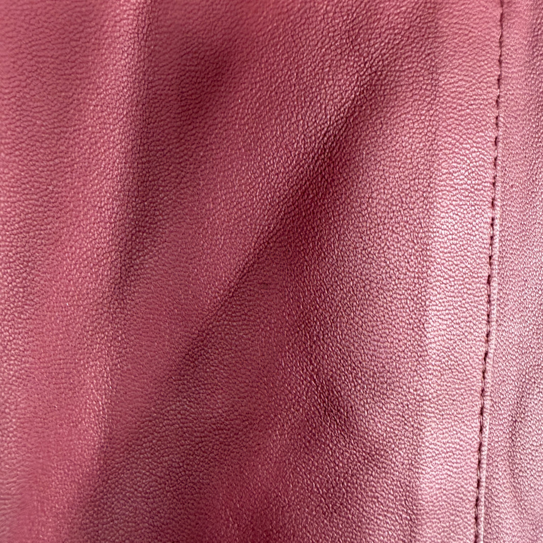 The Row Maroon Leather Shirt