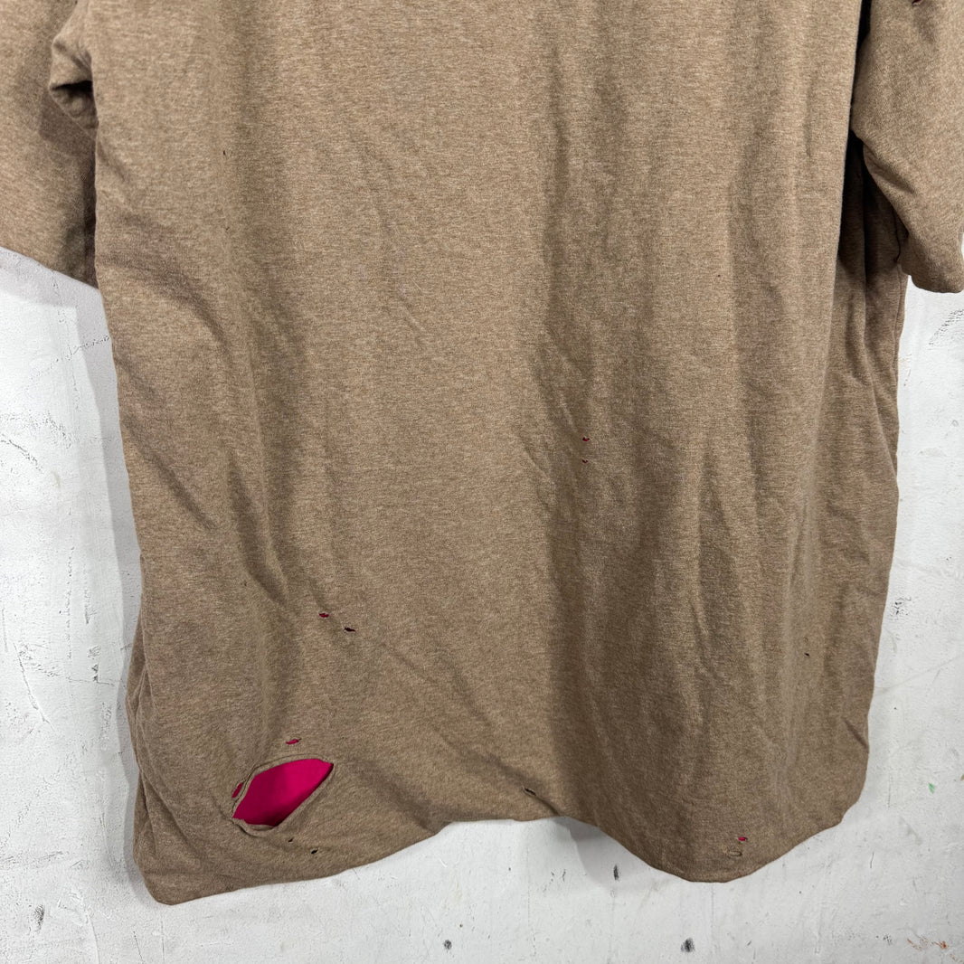 Maison Mihara Yasuhiro Logo Distressed Layered T-Shirt