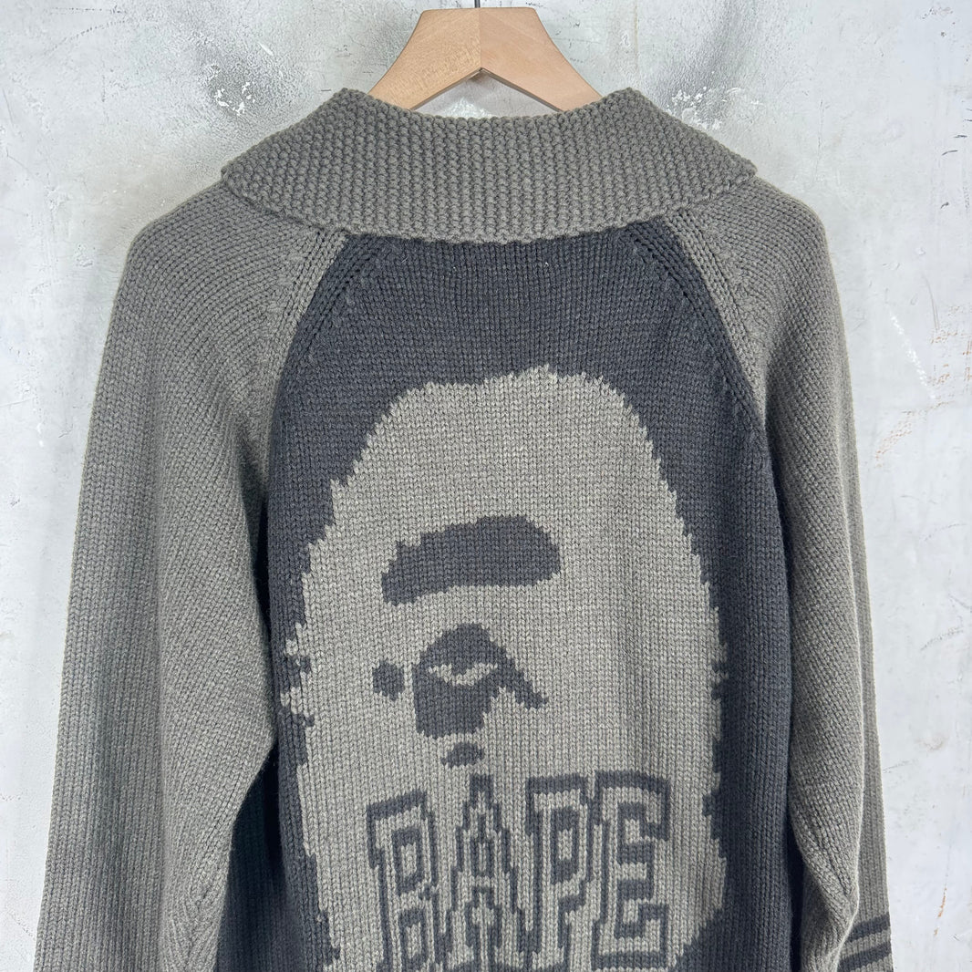 Bape Logo Zip Cowichan Sweater