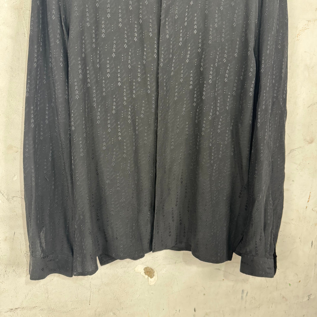 Saint Laurent Silk Stars Collarless Shirt