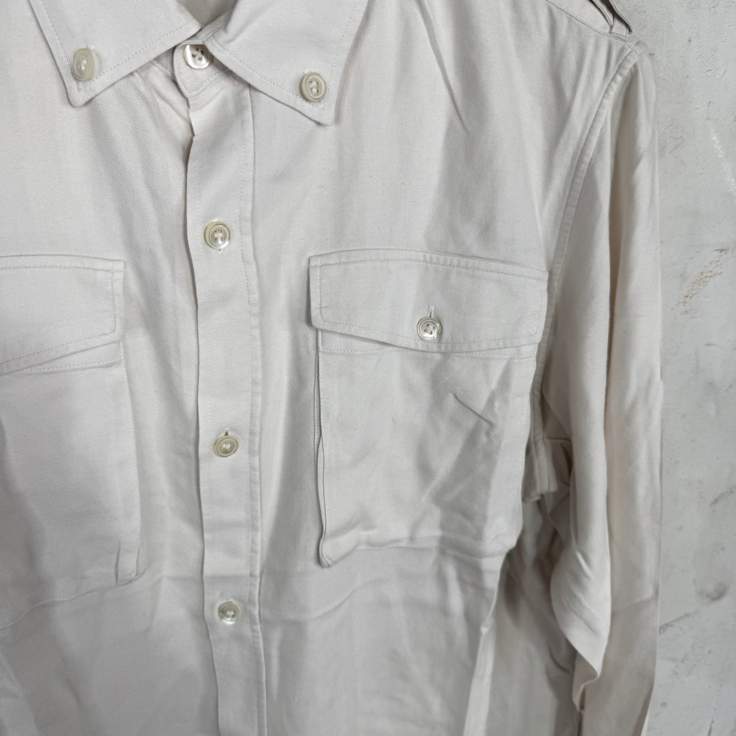 Ann Demeulemeester Beige Military Style Shirt