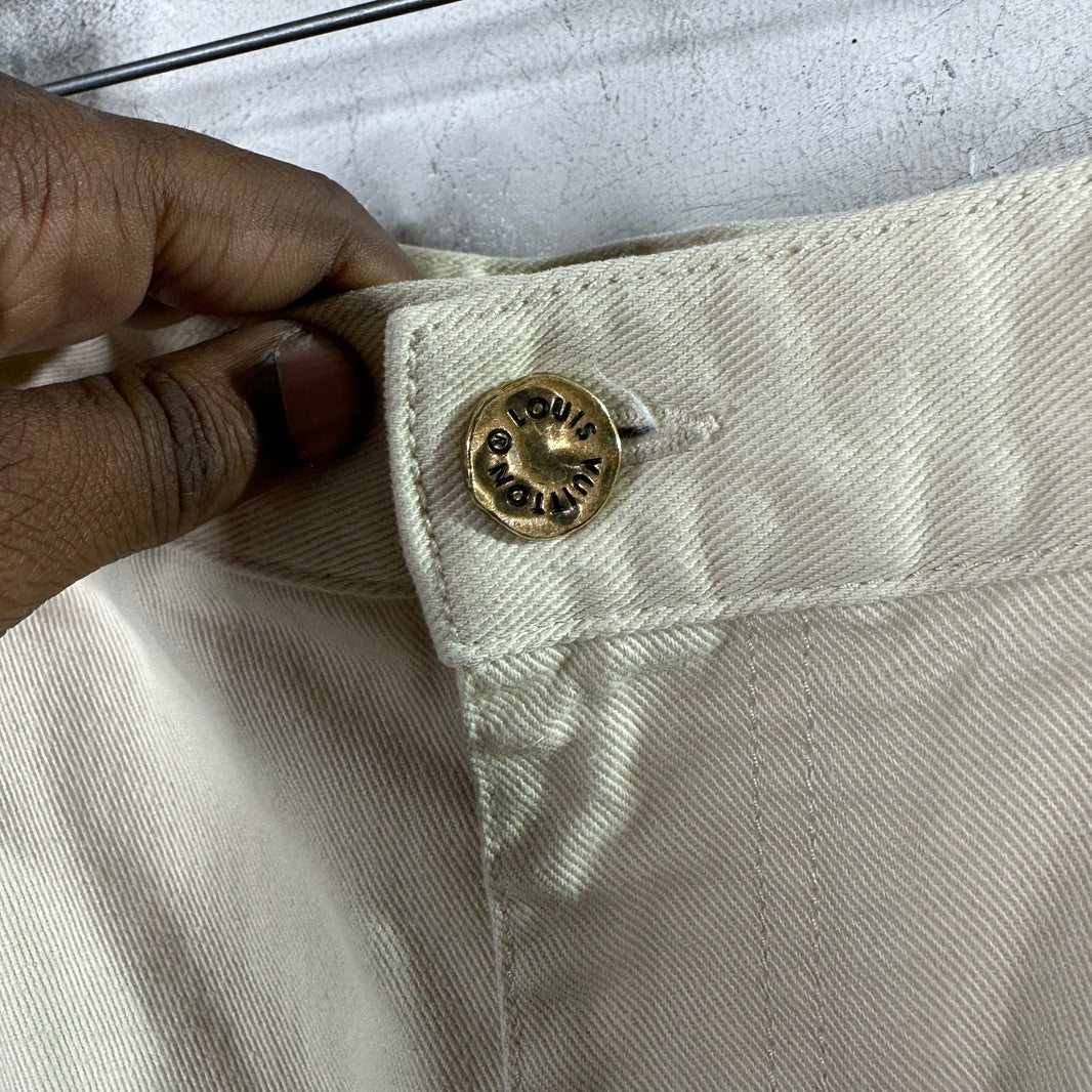 Louis Vuitton Monogram White Carpenter Pants
